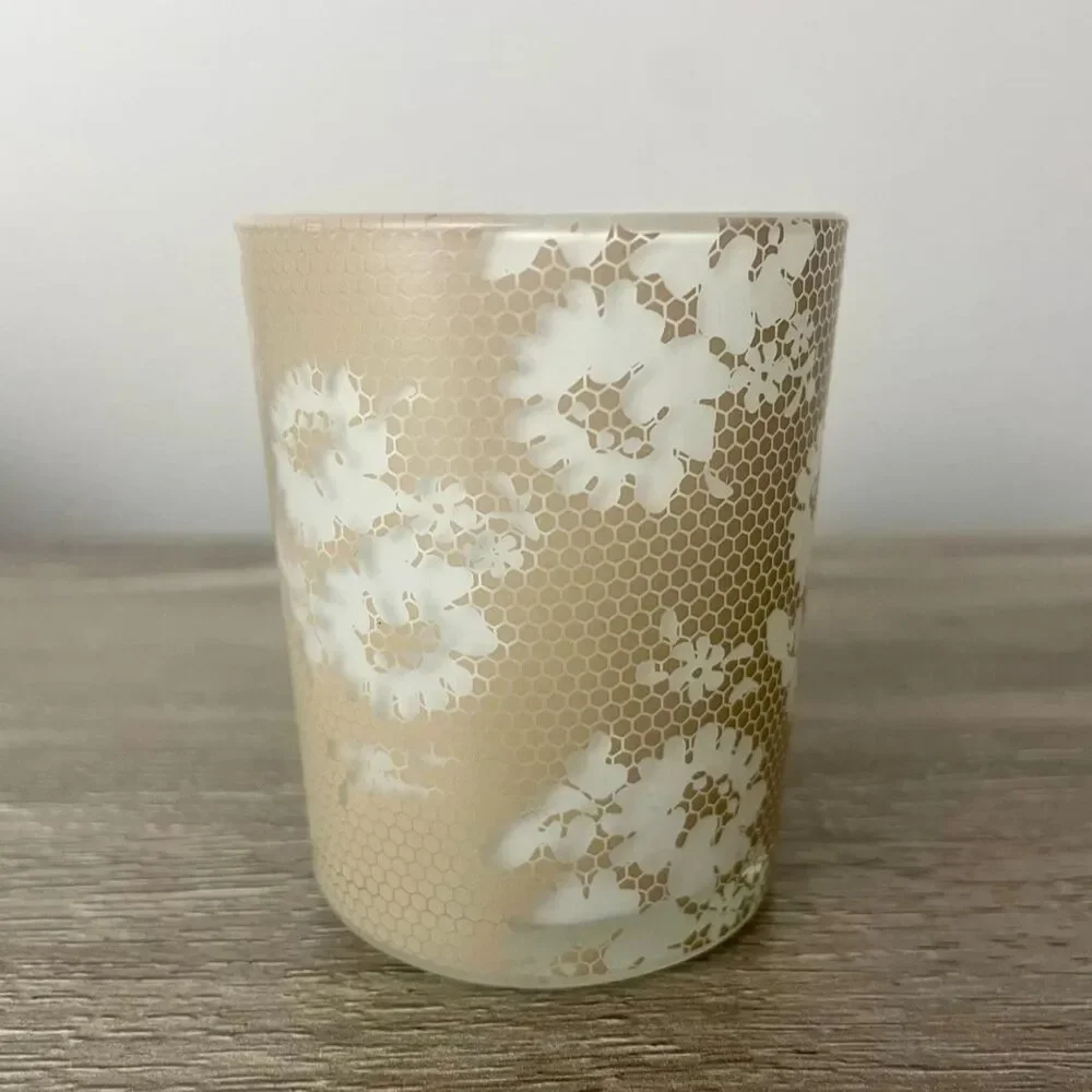 David Tutera Gold Floral Mercury Glass Votive Candle Holders Set of 12